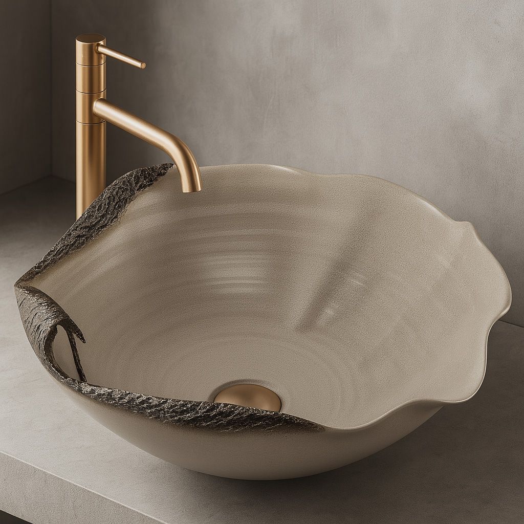 Lavabo Da Appoggio In Ceramica Rea Hm-22 Handmade Art