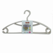 Trade Shop - Set 5 Pz Grucce Stampelle Appendiabiti In Plastica Beige Vestiti Pantaloni 87685 -