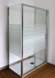Box doccia nicchia scorrevole Style in cristallo serigrafato da160cm