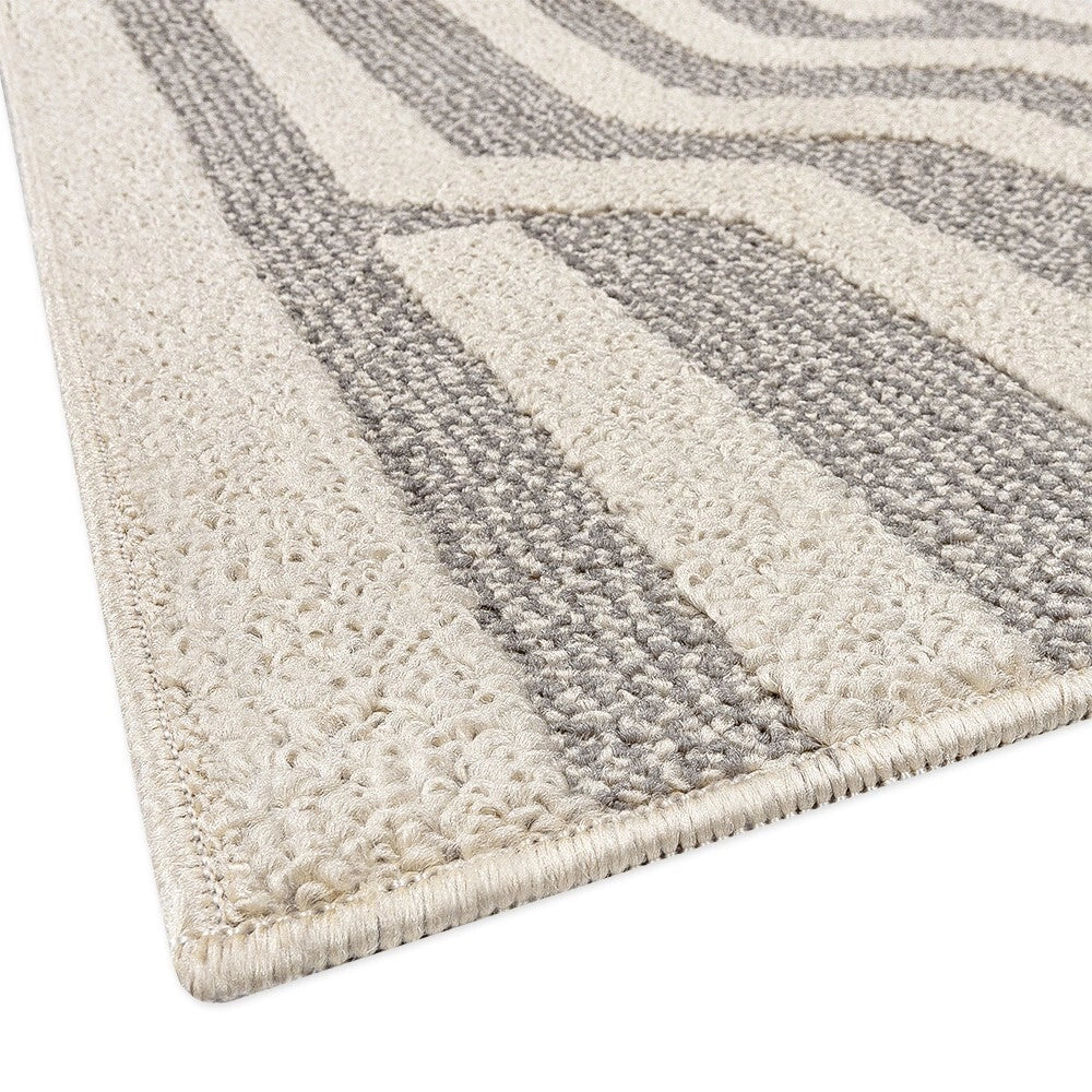 Tappeto Cucina A Righe 50x100 Cm 3D Morbido Bordato Passatoia Ingresso Assorbente Antiscivolo Beige