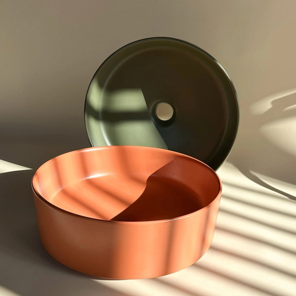 Lavabo Da Appoggio Rea Sami Green Matt