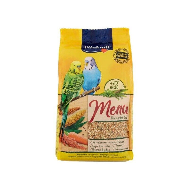 MENU ALIMENTO COMPLETO PER PAPPAGALLINI ONDULATI DA 1 KG