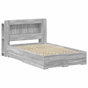 Telaio del letto con storage Sonoma grigio 120 x 190 cm 3433841