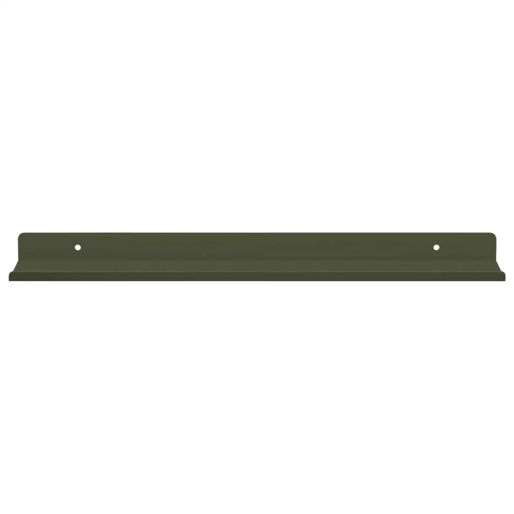 Mensola sospesa 2 pcs Verde oliva 40 x 8,5 x 2,5 cm Acciaio