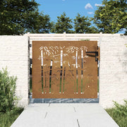 Cancello da Giardino 85x100 cm in Acciaio Corten Design BambÃ¹