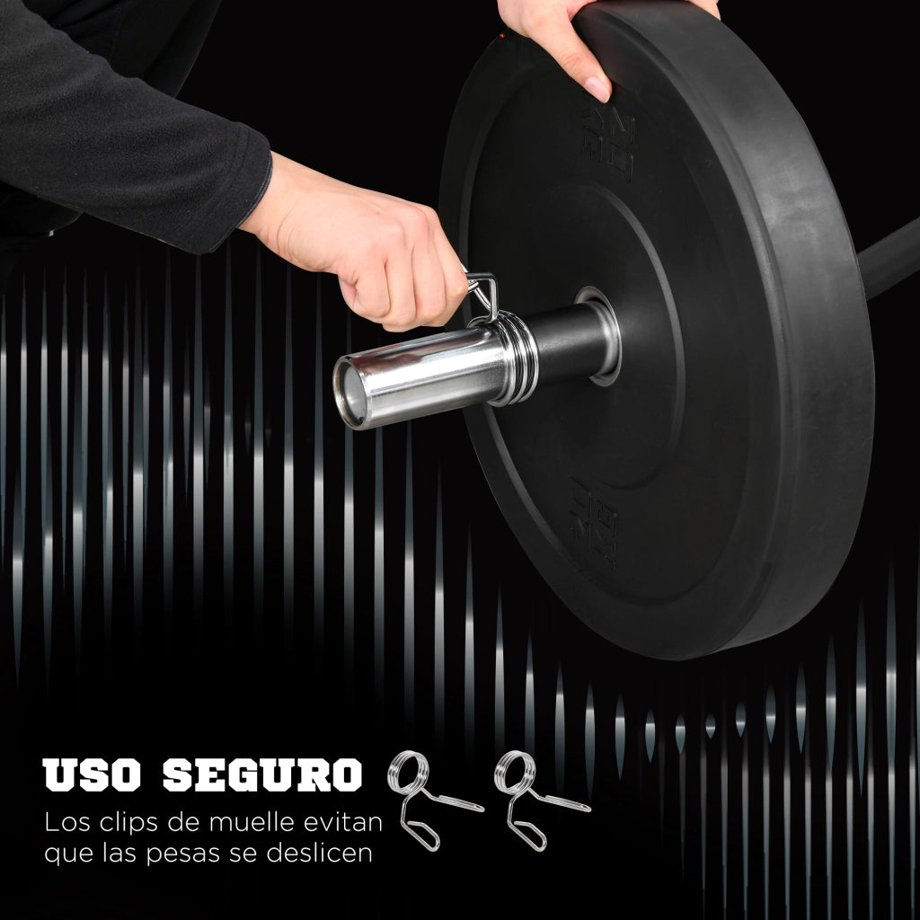 Barra Curl EZ con Presillas ¨C zephmum ¨C Nero e Argento 120 cm