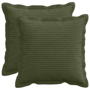 Federa 2 pz HOUTEN Verde 40 x 40 cm corduroy 916819