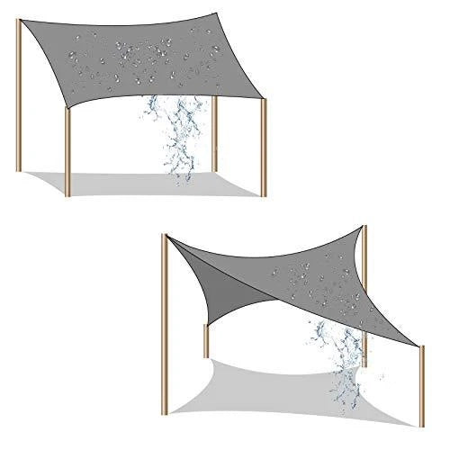 Vela ombreggiante HDPE 3 x 4 m protezione solare protezione anti UV traspirante per il giardino balcone traspirante permeabile all'acqua giallo sabbia 12_0001729