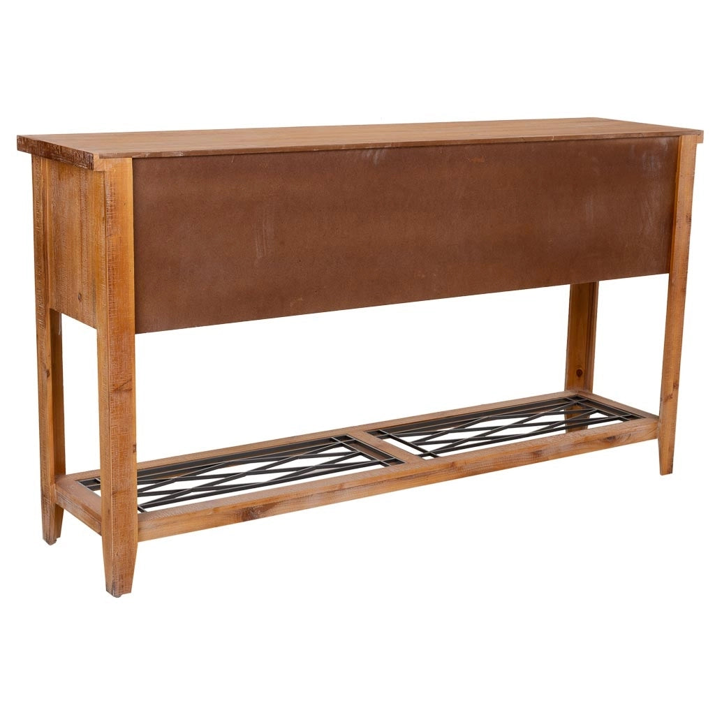 Mobile da ingresso in legno marrone 145x36x80h