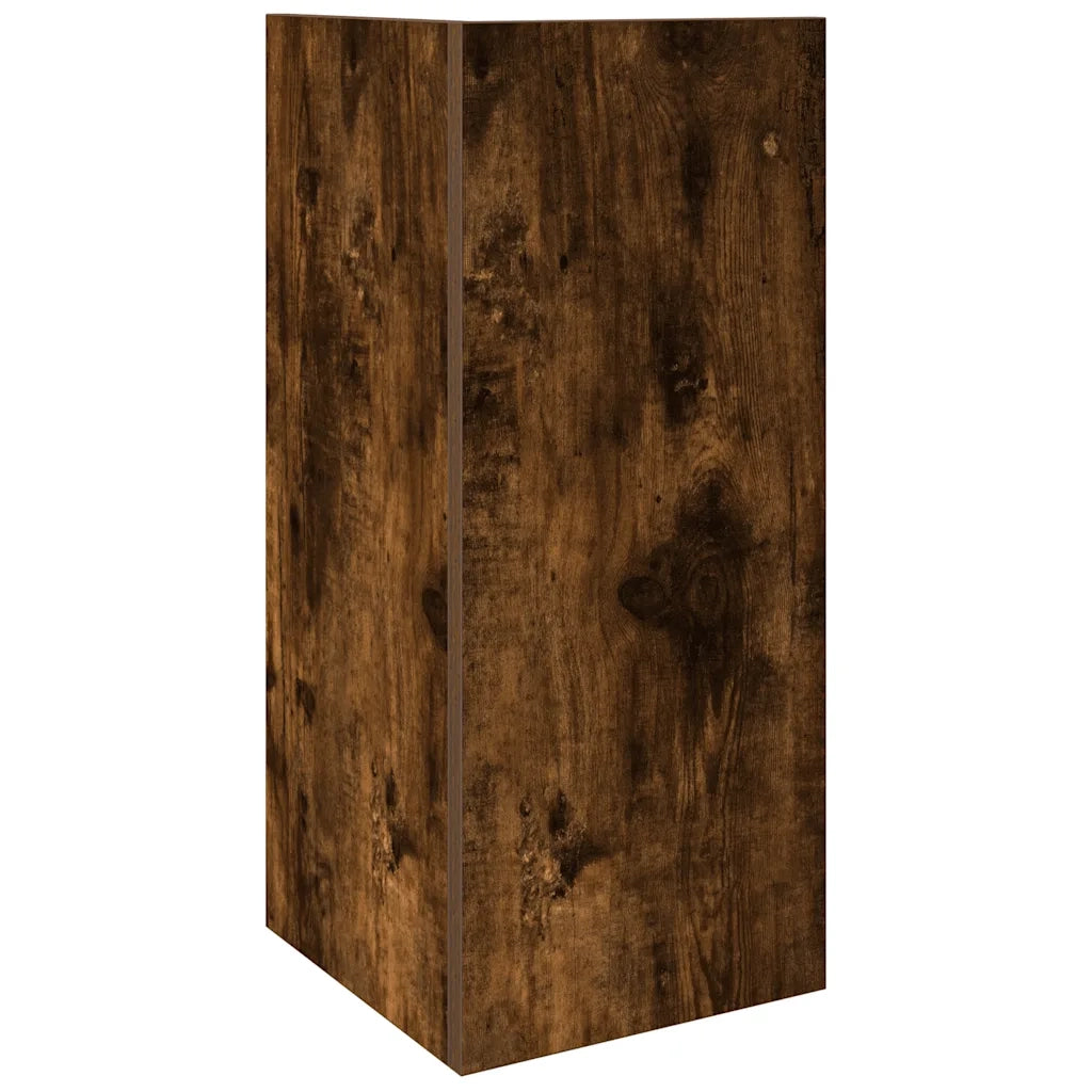 Tavolini Laterali 2 pz con Ripiano Rovere Fumo 25,5x27x60 cm 858551