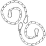 Catenaccio in acciaio inossidabile - 2 pezzi - Lunghezza 50 cm - Anello di cinturone - 3 mm Anello - Duraturo - Resistente all'usura - Catenaccio a anello