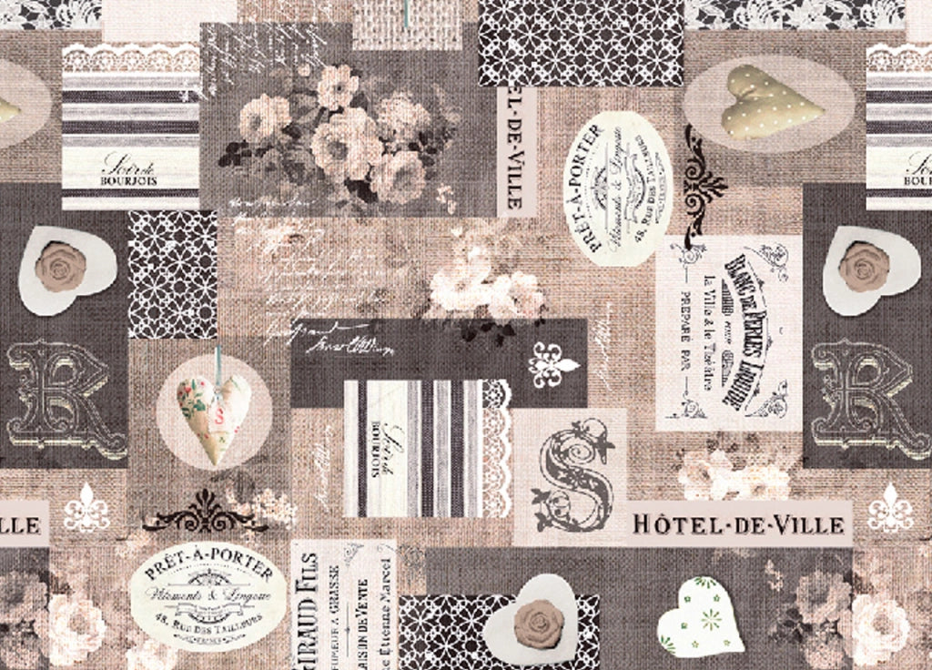 Tappeto Passatoia Antiscivolo Con Stampa Digitale Dis. Couture Paris - 50x230 - Heart&Roses