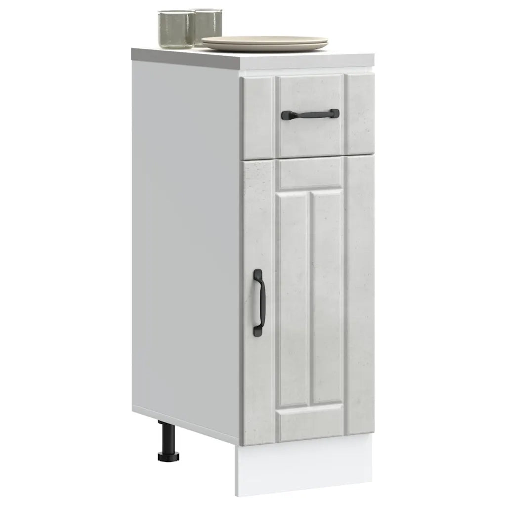 Base da Cucina-Mobile Base da Cucina Lucca Grigio Cemento in Legno Multistrato 714472