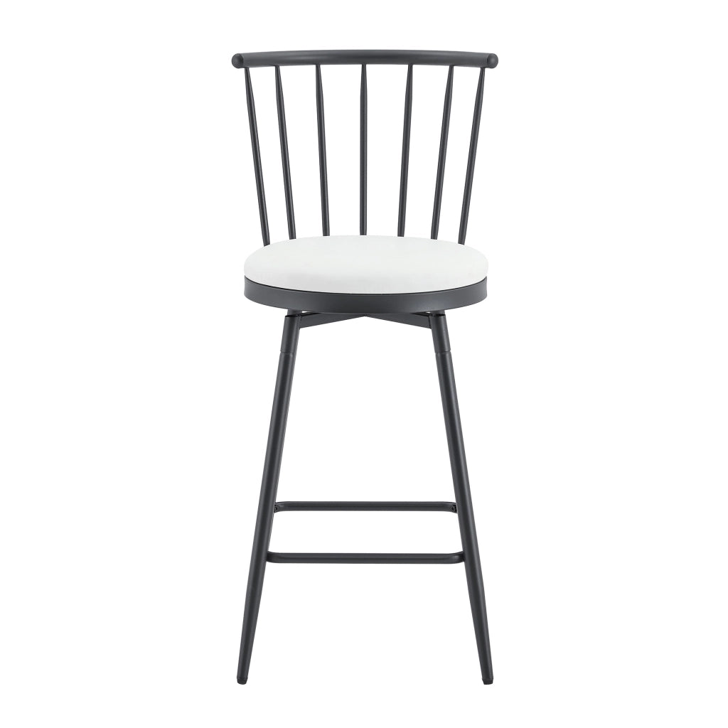 SGABELLO DA BAR Schienale Windsor 73 x 45,5 x 45 cm Bianco PU