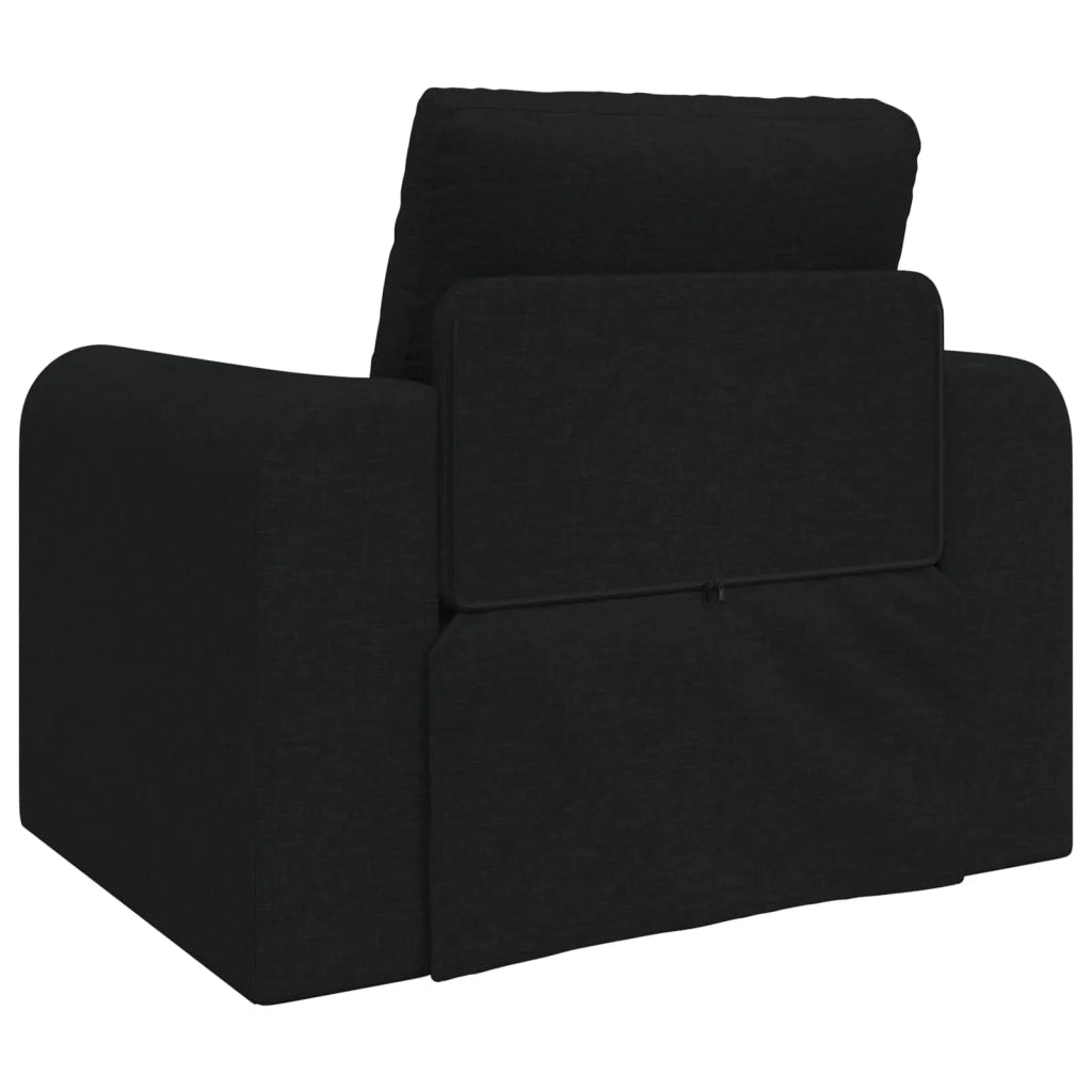 Divano letto | Sof¨¤ letto | Letto singolo Nero 98 x 71 x 83 cm Tessuto
