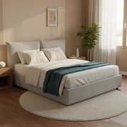 Letto Matrimoniale Alizarin, Letto Matrimoniale Sfoderabile Made in Italy, Bianco