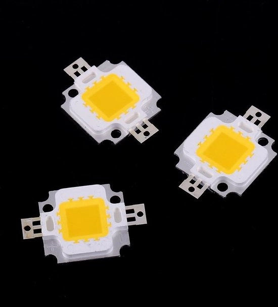 10 pezzi LED SMD Chip COB DC 9-10V per Lampada - Faro a Strisce Lampada Alta Potenza - Bianco Freddo (Bianco Caldo)