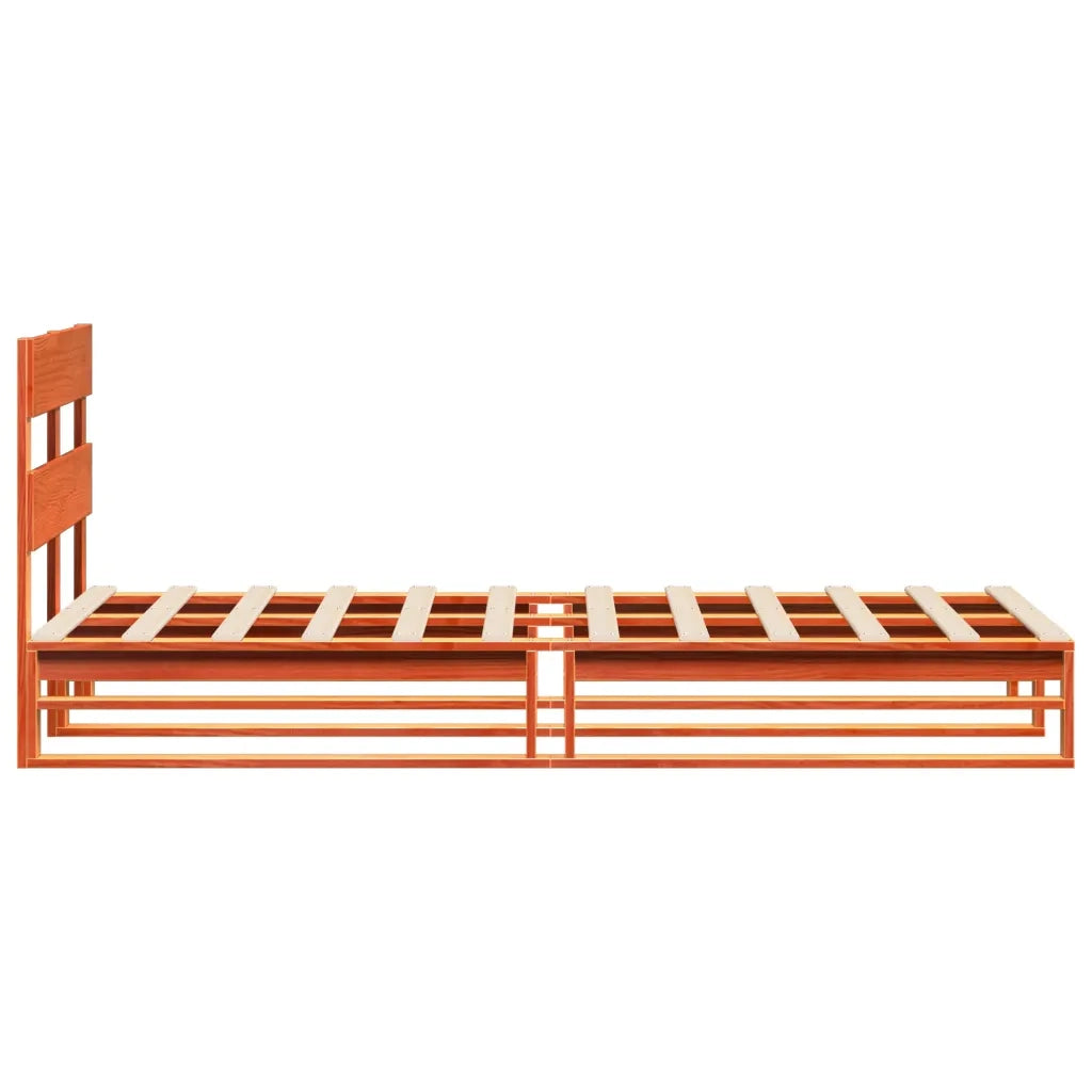 vidaXL Letto senza Materasso Marrone Cera 75x190 cm in Legno di Pino