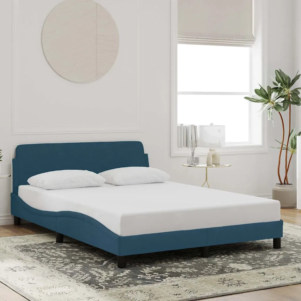 Giroletto con Testiera Dover Blu 140x190 cm in Velluto 373176