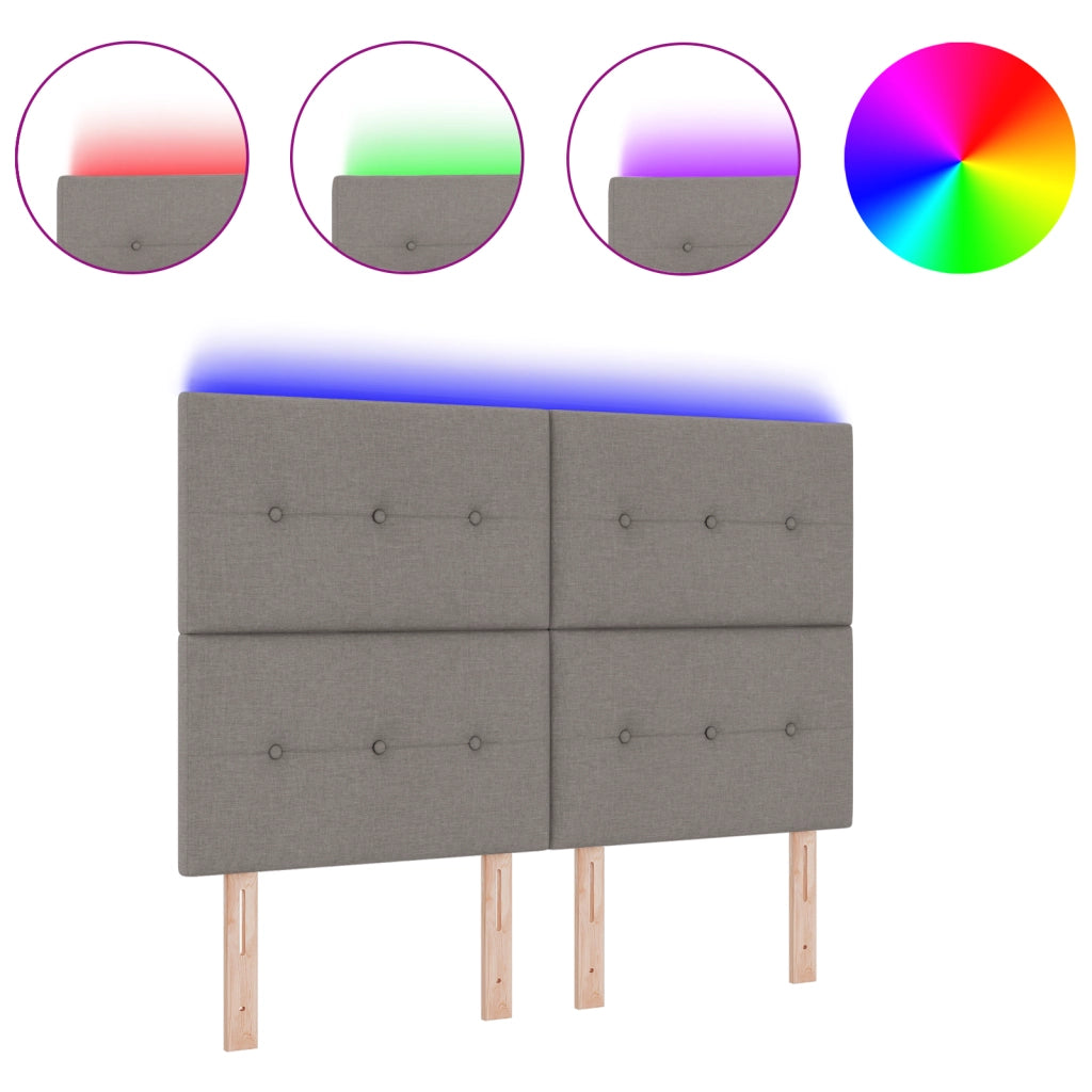 Testata LED  Tortora 72 cm Tessuto