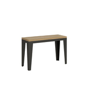 Tavolo apribile 120x45/90 cm Flame Double telaio Antracite - Quercia Natura