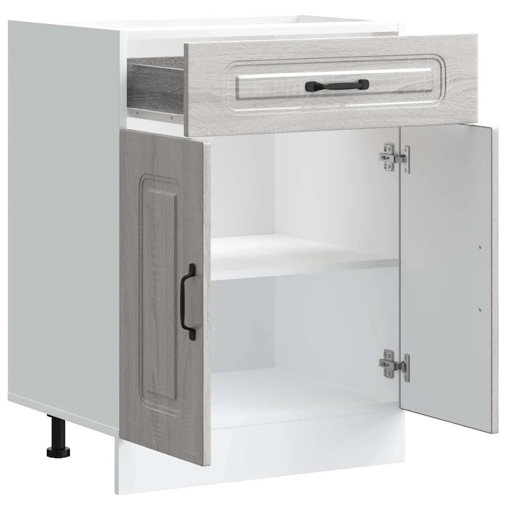 Base da Cucina Kalmar Grigio Sonoma in Legno Multistrato
