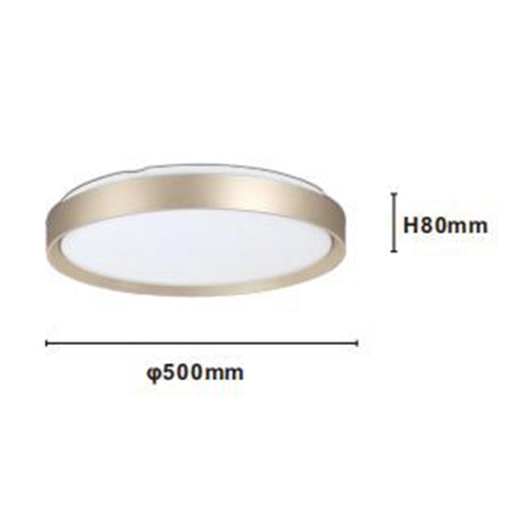 Trade Shop - Plafoniera Led Da Soffitto Circolare 60w Anello Oro Bianco Luce Fredda 6500k 77993 -