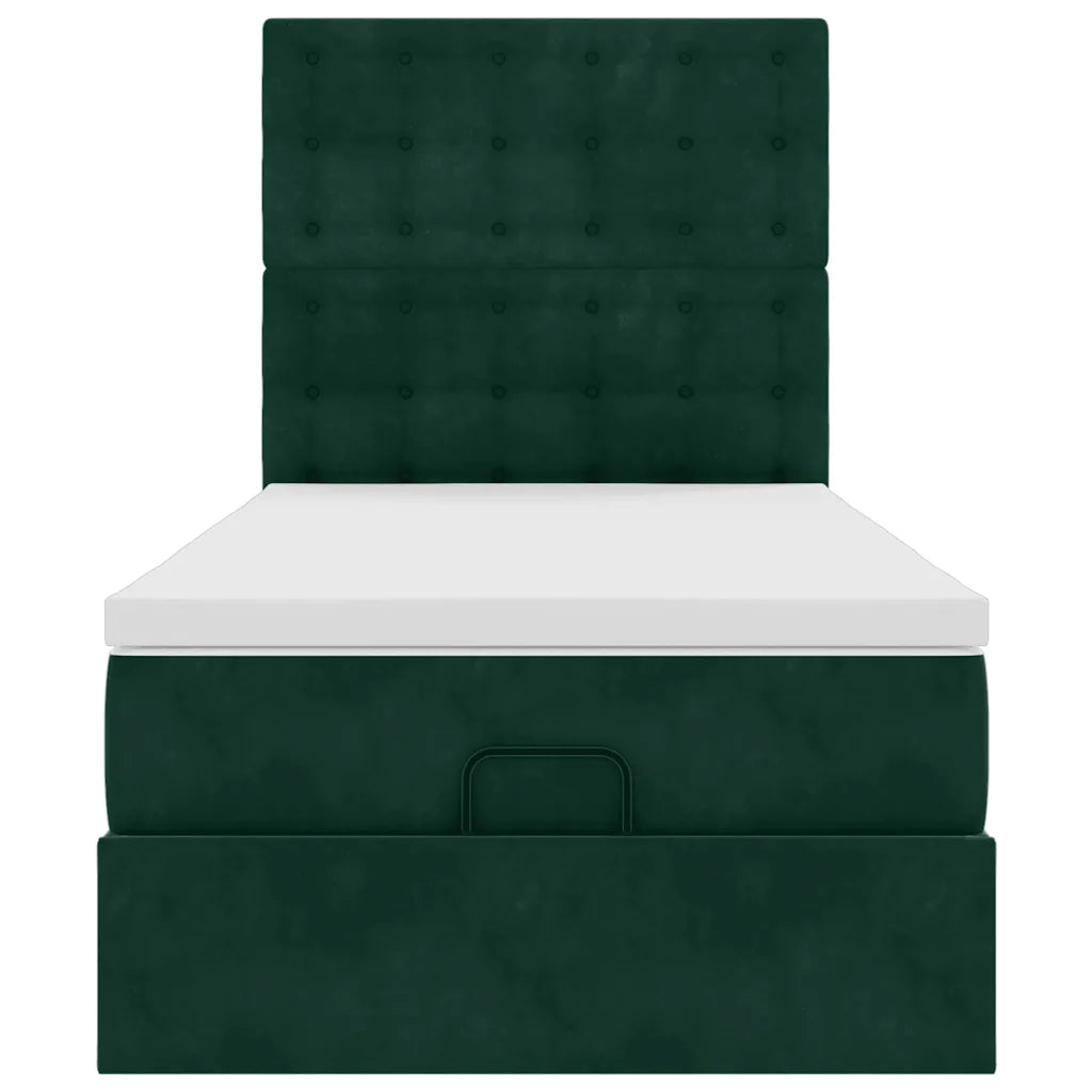 Struttura Letto Pouf con Materassi 100x200 cm Velluto 3313598
