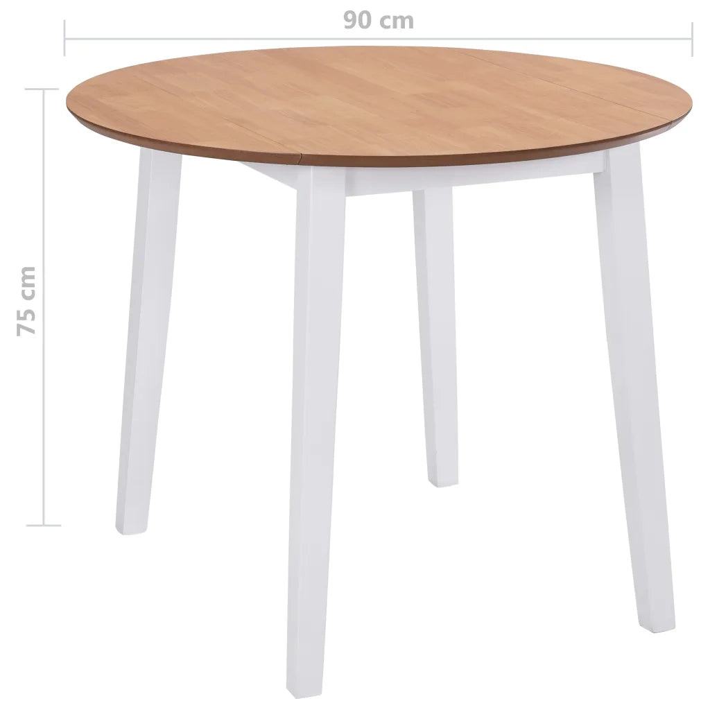 Tavolo per Sala da Pranzo | Tavolo da cucina con Ali Rotondo in MDF Bianco