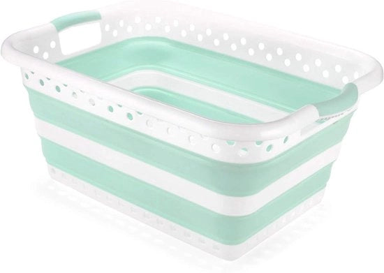 Asciugamano pieghevole rettangolare - 45 litri - Bianco & Aqua Haze