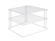 MENSOLA BAGNO CUCINA ANGOLARE A 2 PIANI SILOS- - cm.25x25x19 - 1 pezzi METALTEX