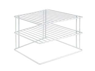 MENSOLA BAGNO CUCINA ANGOLARE A 2 PIANI SILOS- - cm.25x25x19 - 1 pezzi METALTEX