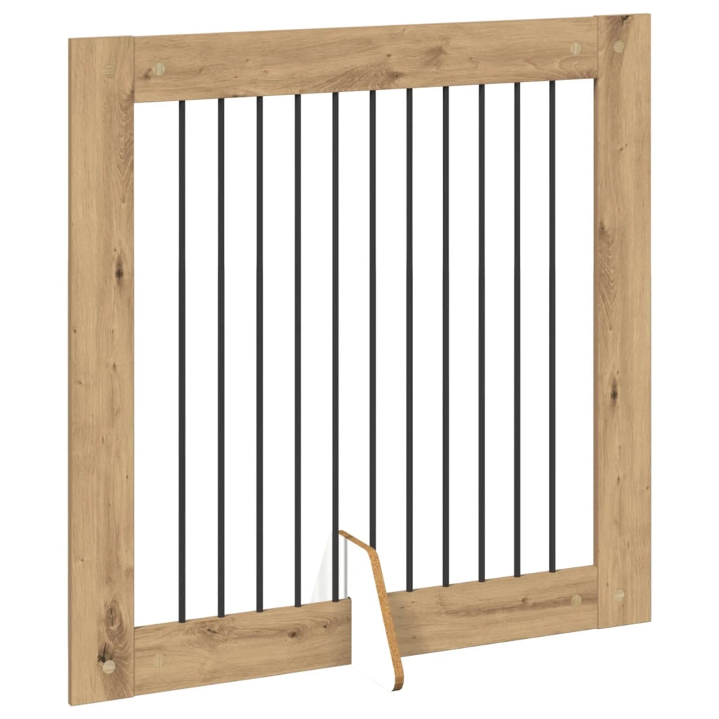Cancello per cani pieghevole con supporti 2 pz 200,5 cm 892030