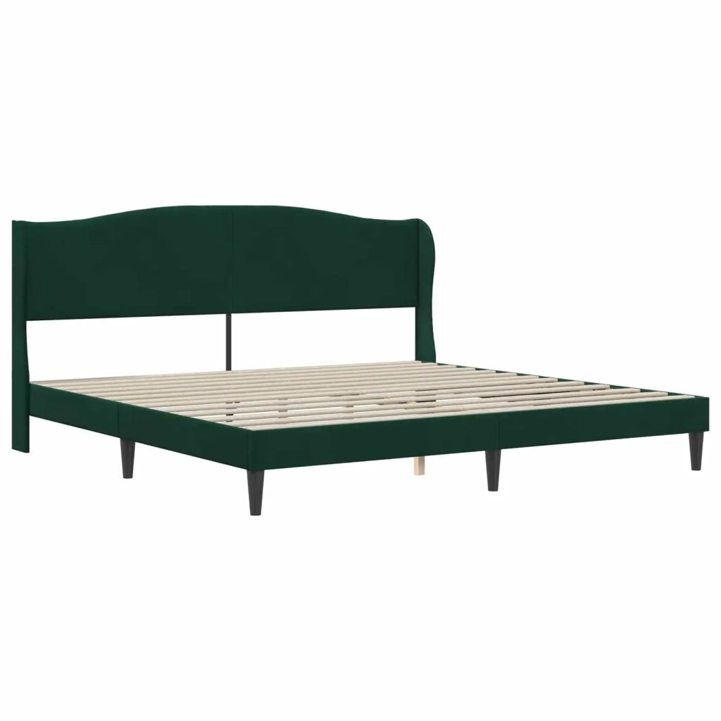 Struttura del letto Verde Scuro 200 x 200 cm Velluto