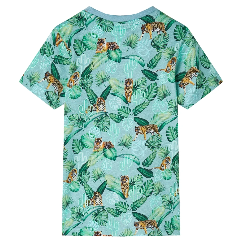 Maglietta da Bambino Verde Chiaro MÃ©lange 128cod mxl 133857