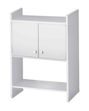 Mobile scaffale SOPRA-LAVATRICE in PVC in KIT con TRIPLO ripiano e apertura ad ante - H. 79 cm - CR