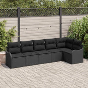 Set Divano da Giardino Nero polyrattan 3345723
