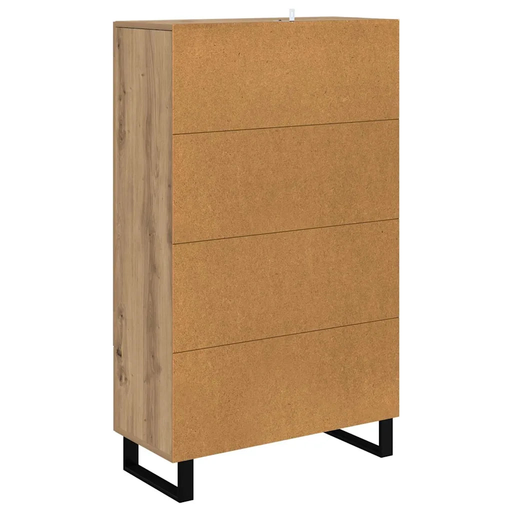 Credenza | Madia | Buffet da pranzo | Armadio da pranzo con cassetto Rovere artigianale 69,5 x 31 x 115 cm