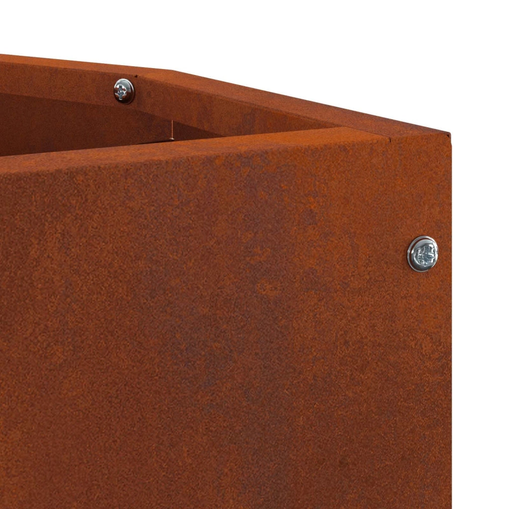 Fioriere | Cassetta per fiori | Vaso d'angolo Ruggine 30 x 30 x 50 cm acciaio corten
