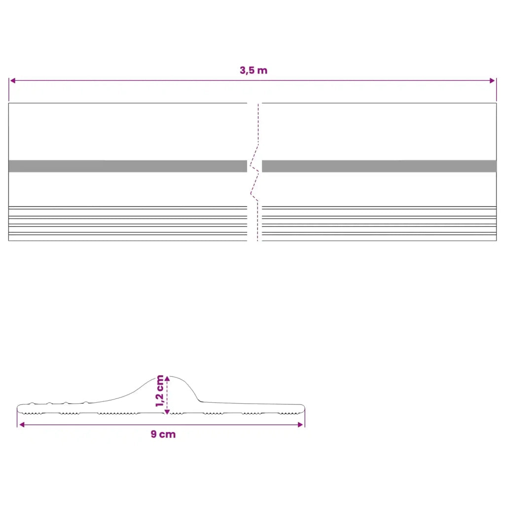 Guarnizione per pavimento del garage Nero e Giallo PVC 42038282
