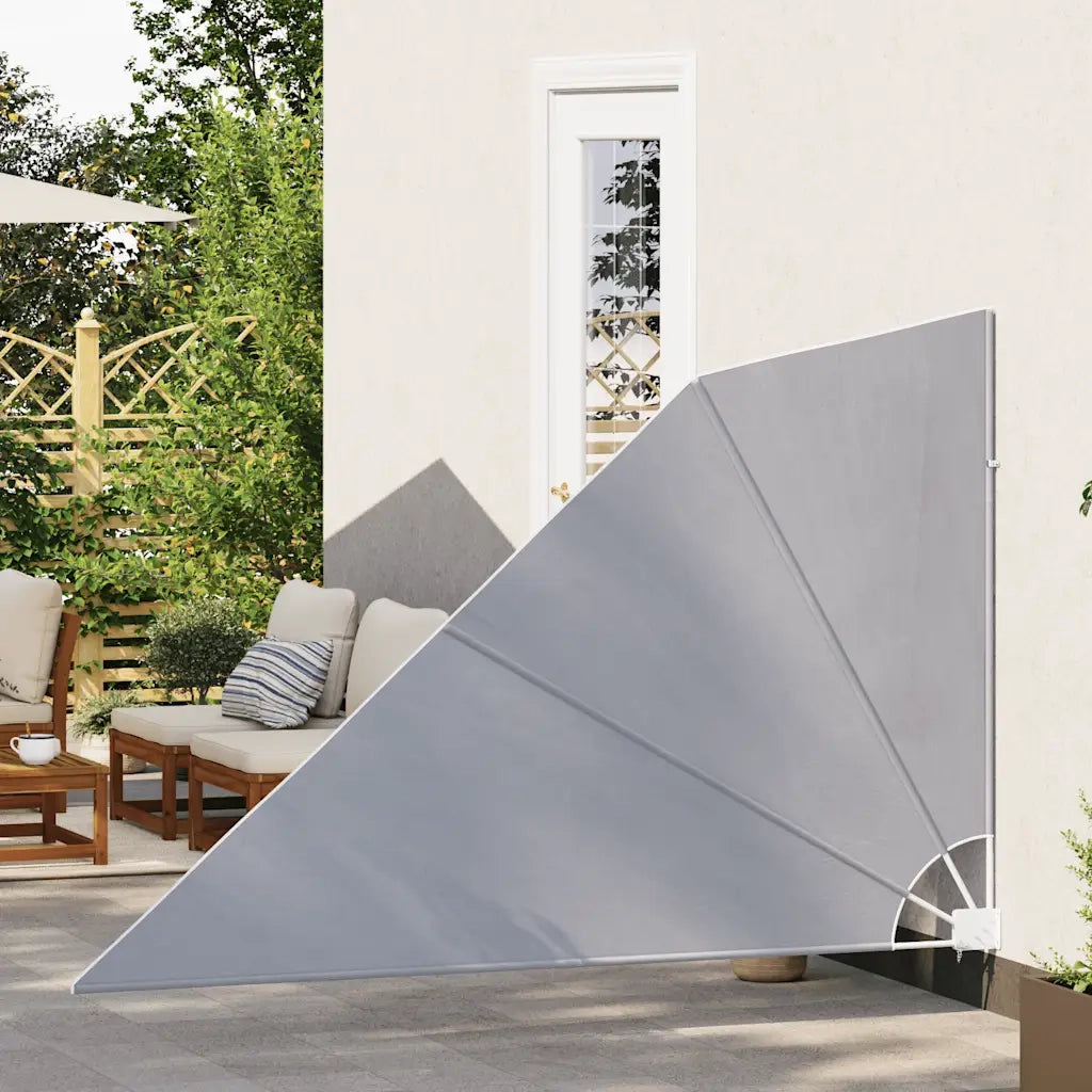 Tenda Laterale per Balcone Pieghevole Grigia 160x240 cm 41574
