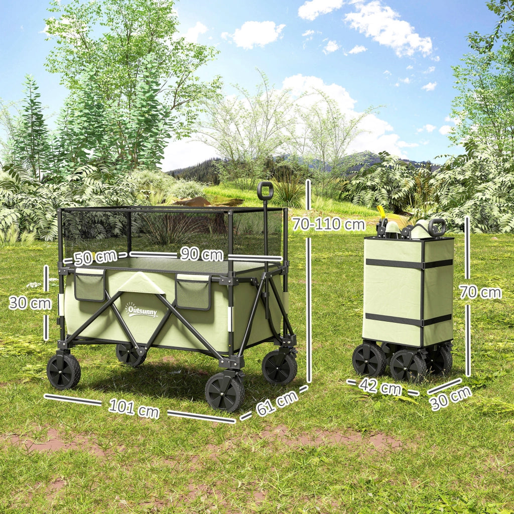 Carrello Pieghevole ¨C Zephmum ¨C Verde, 180 L, 120 kg