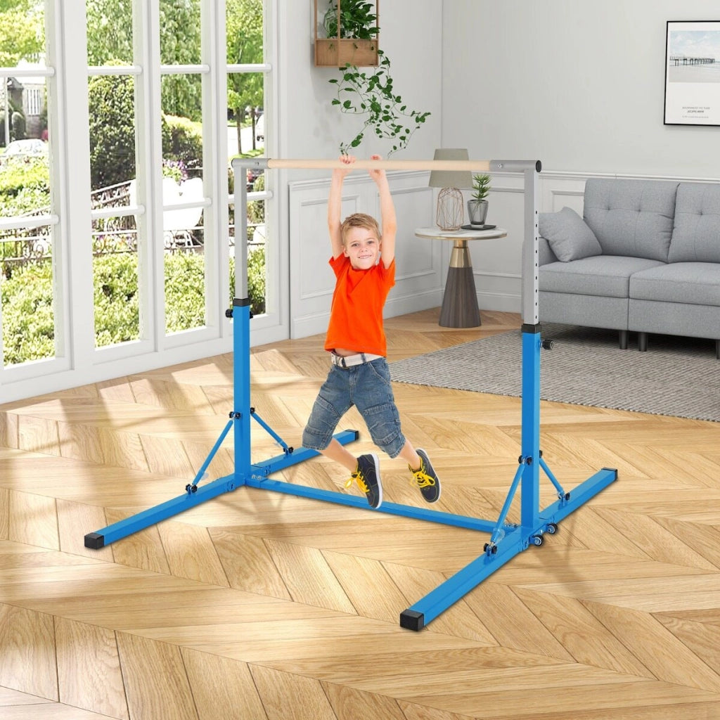 Tappetino da ginnastica con 2 maniglie e 4 pannelli, Materassino pieghevole per yoga fitness allenamento Blu