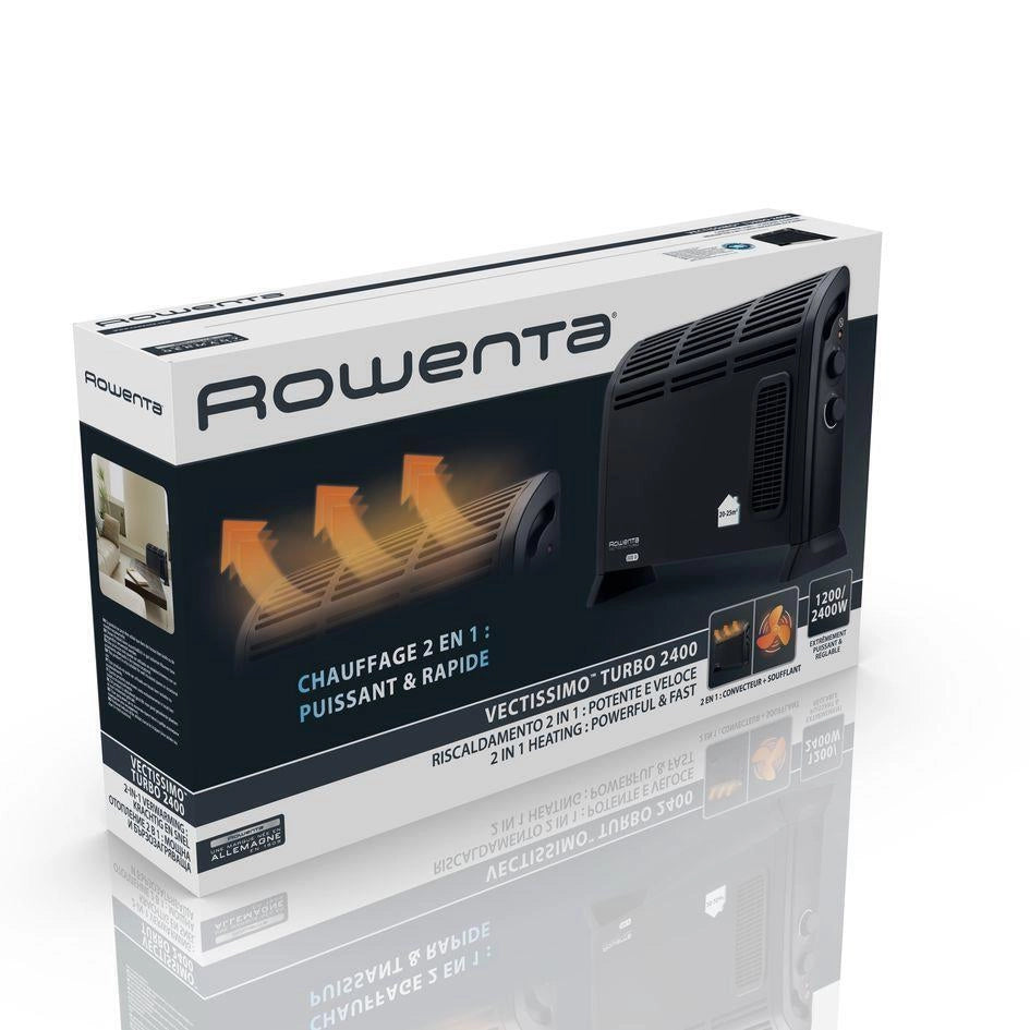 Rowenta Convector Vectissimo CO3035 stufetta elettrica Interno Nero 2400 W Radiatore / Ventilatore