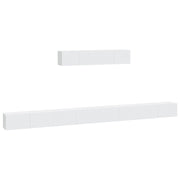 Set di Mobili Porta TV 6 pz | Armadietto TV | Mobile Porta TV Bianco in Legno Multistrato
