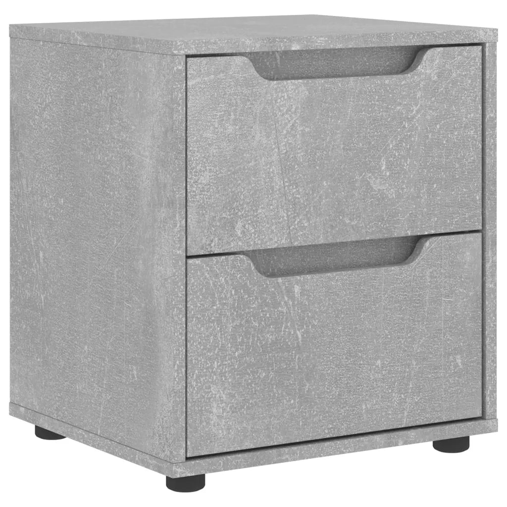 Comodino VISNES Grigio Cemento 45x40x50 cm in Legno Multistrato 4108282