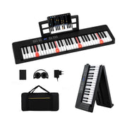 Pianoforte portatile pieghevole 94 x 22 x 6 cm con funzione MIDI e registrazione design nero 20_0019624