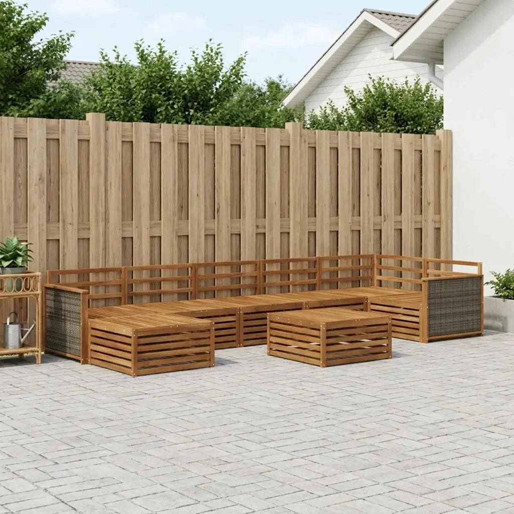 Set di divani da esterno 8 pcs Naturale 3383647