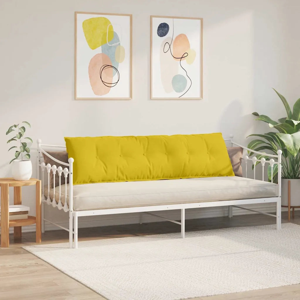 Cuscino per Schiena | Cuscino dorsale Giallo 180 x 50 cm Tessuto in Cords