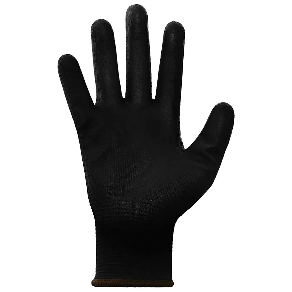 Guanti da Lavoro 24 pcs Nero 8 / m Poliestere